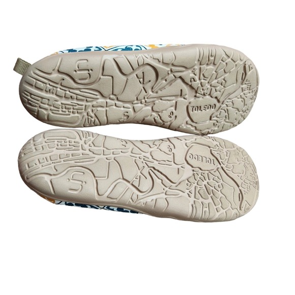 UIN Womens Canvas Shoes Size 8.5 Art Steps Barcelona Mosaic Toledo Yellow Blue - Picture 4 of 12